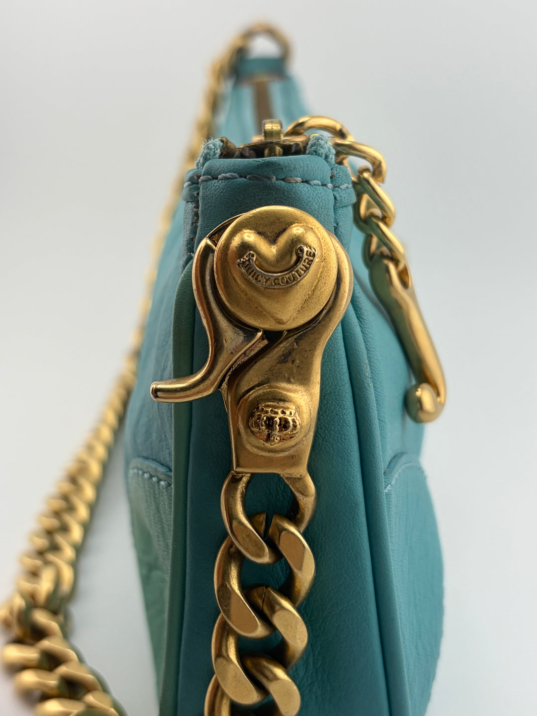 Teal &amp; Gold Juicy Couture Leather Purse