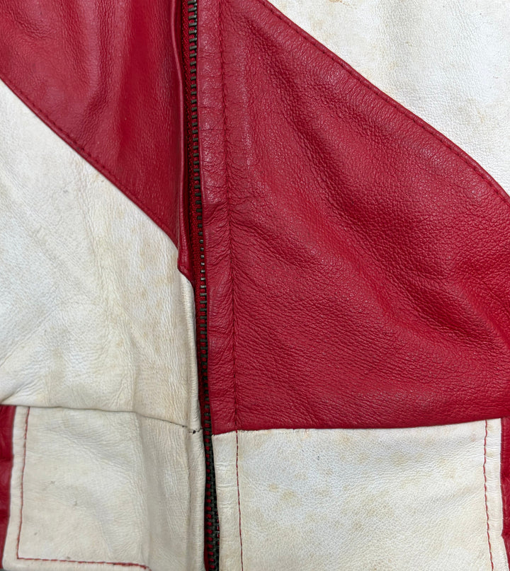 Vintage American Flag USA Leather Jacket