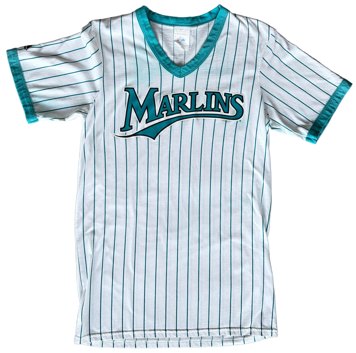 Vintage 90s Marlins Pinstripe T-Shirt
