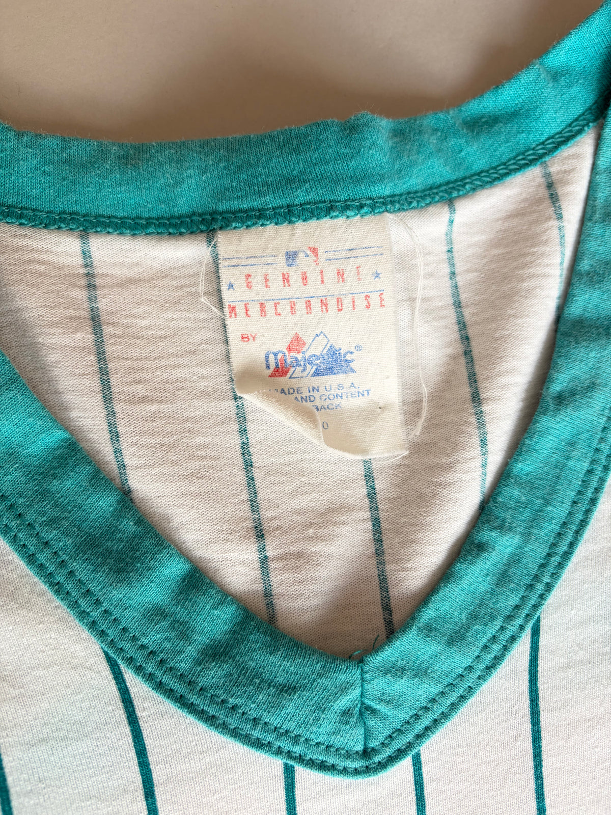 Vintage 90s Marlins Pinstripe T-Shirt