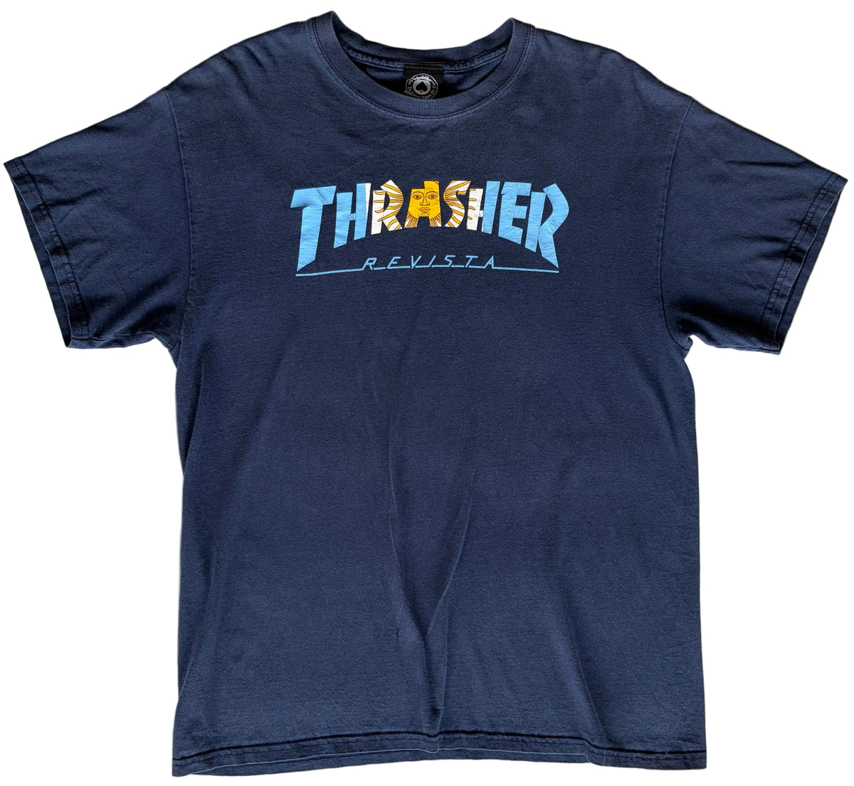 Thrasher 'Argentinian Flag' Navy Graphic T-Shirt