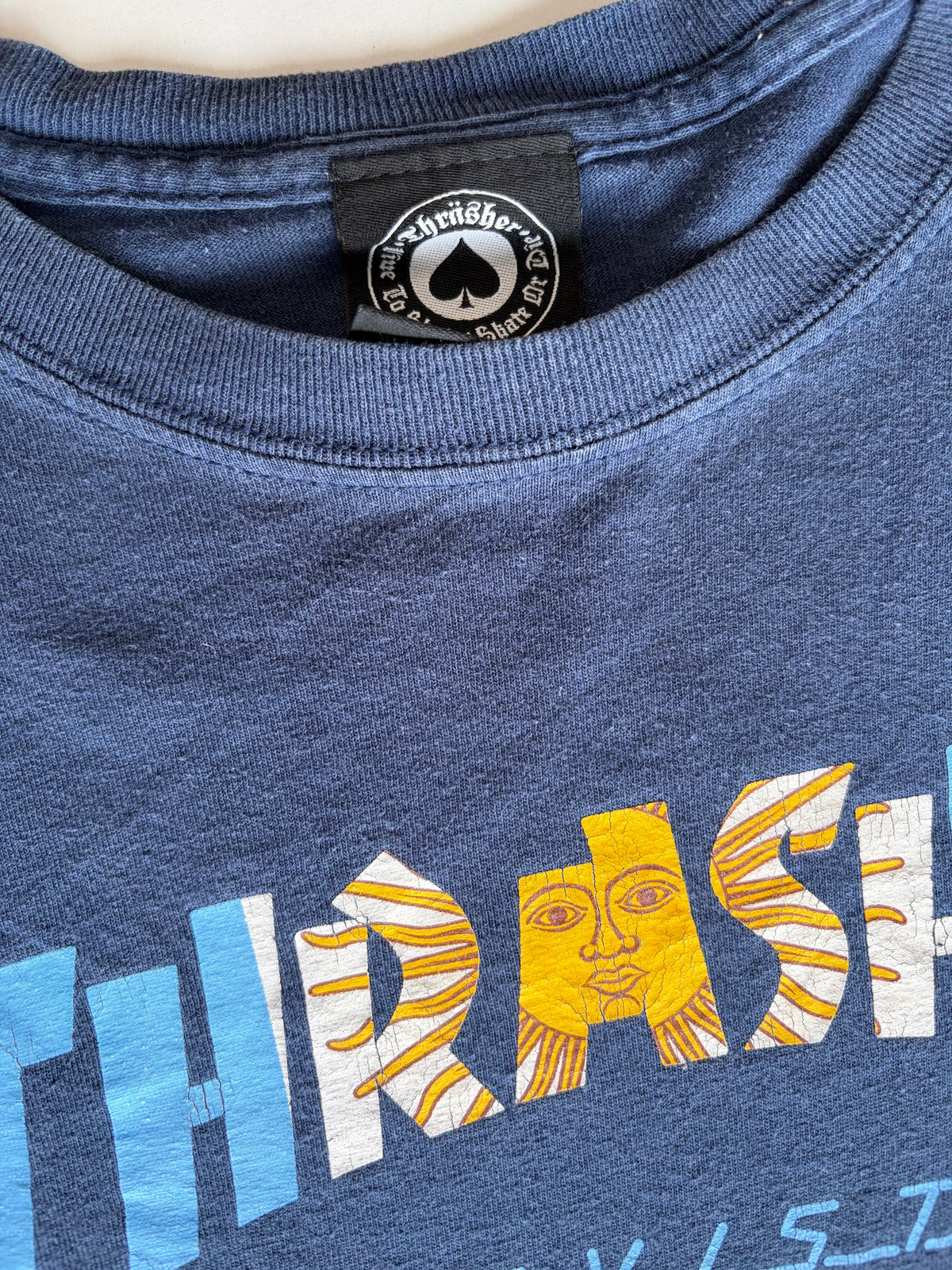 Thrasher 'Argentinian Flag' Navy Graphic T-Shirt