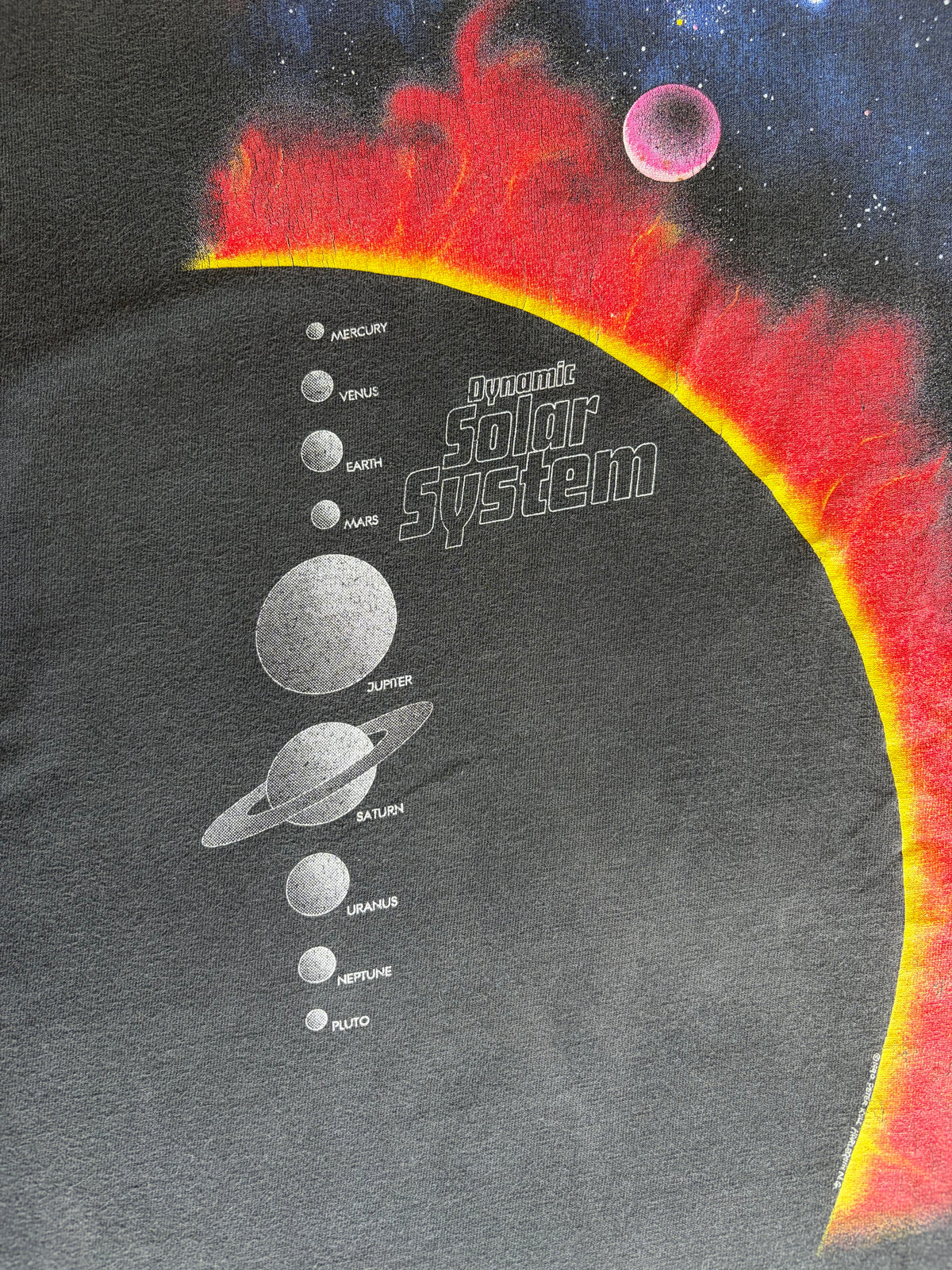 1993 Peter Kull Harlequin Dynamic Solar System Graphic T-Shirt