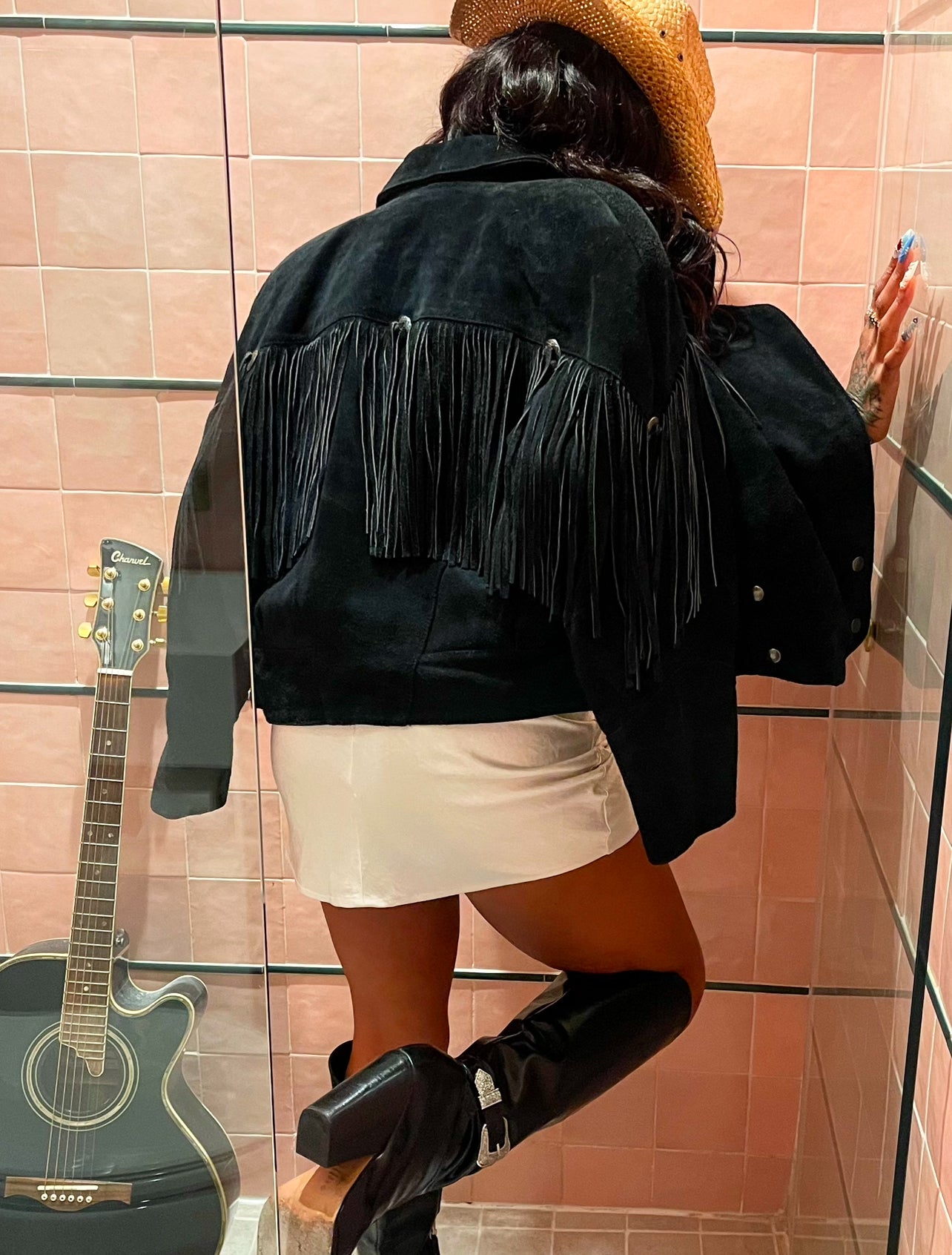 Vintage Westview Black Fringe Jacket