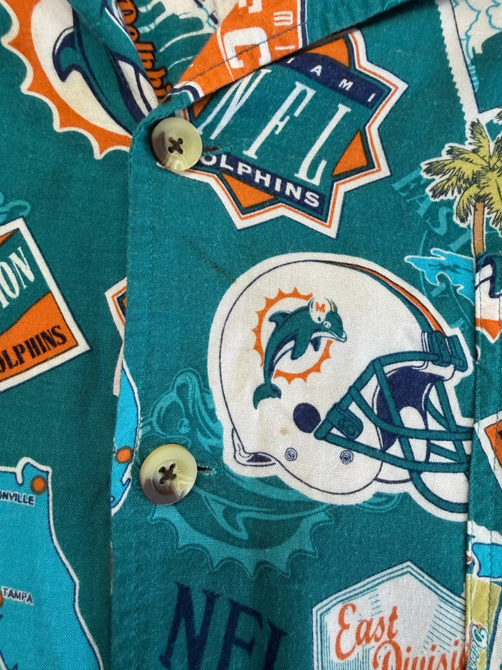 Vintage Miami Dolphins Hawaiian Button-Up Shirt