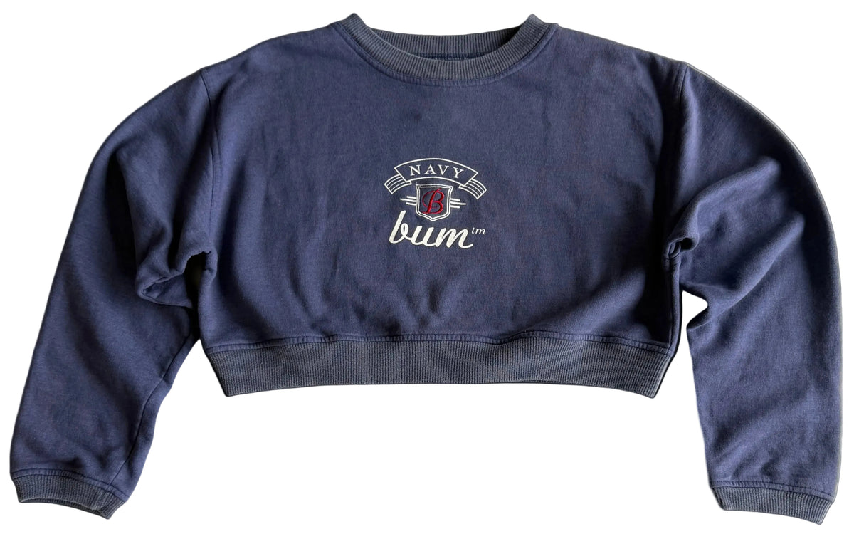 Vintage 90s BUM Equipment Embroidered Cropped Crewneck