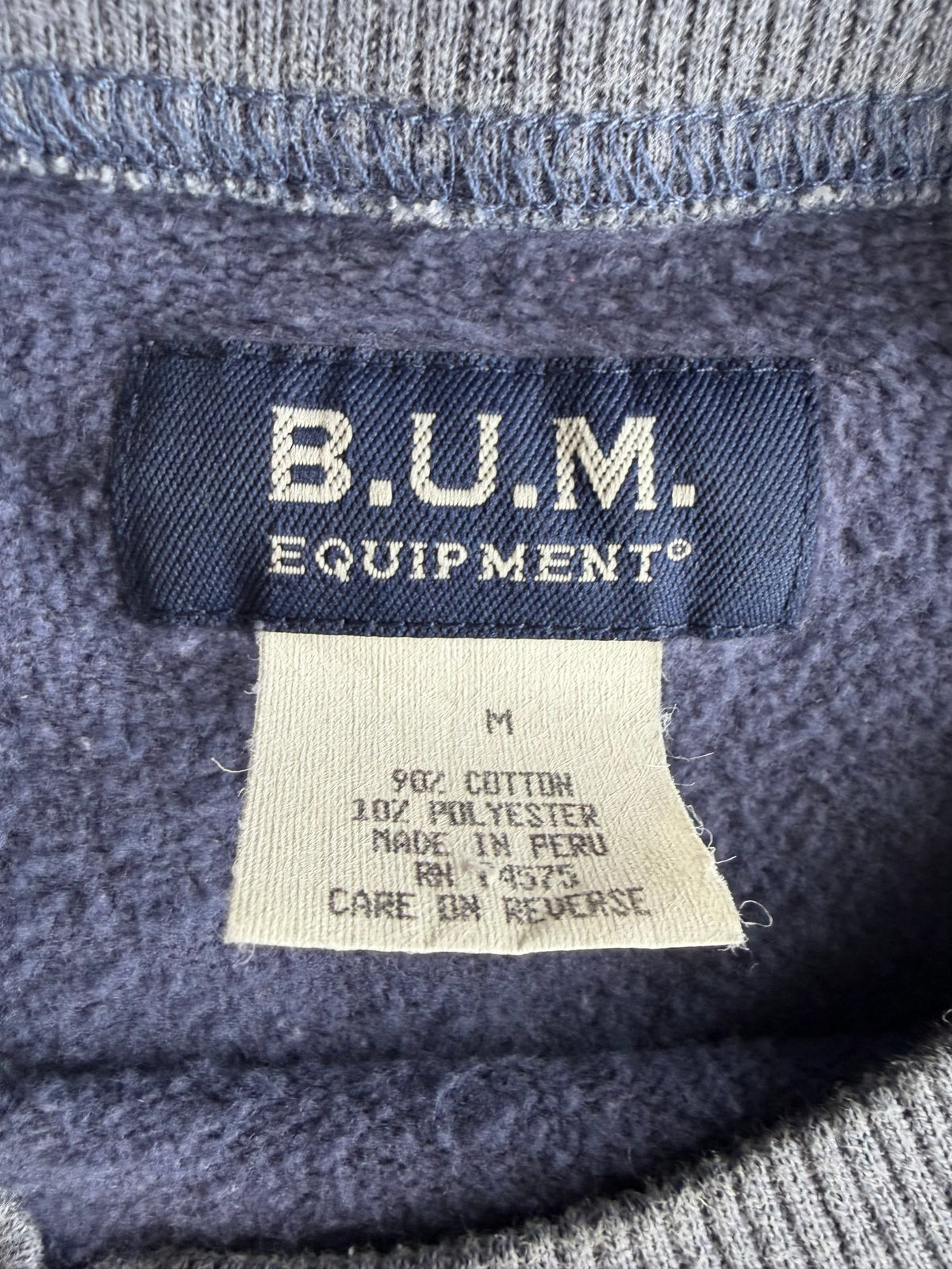 Vintage 90s BUM Equipment Embroidered Cropped Crewneck