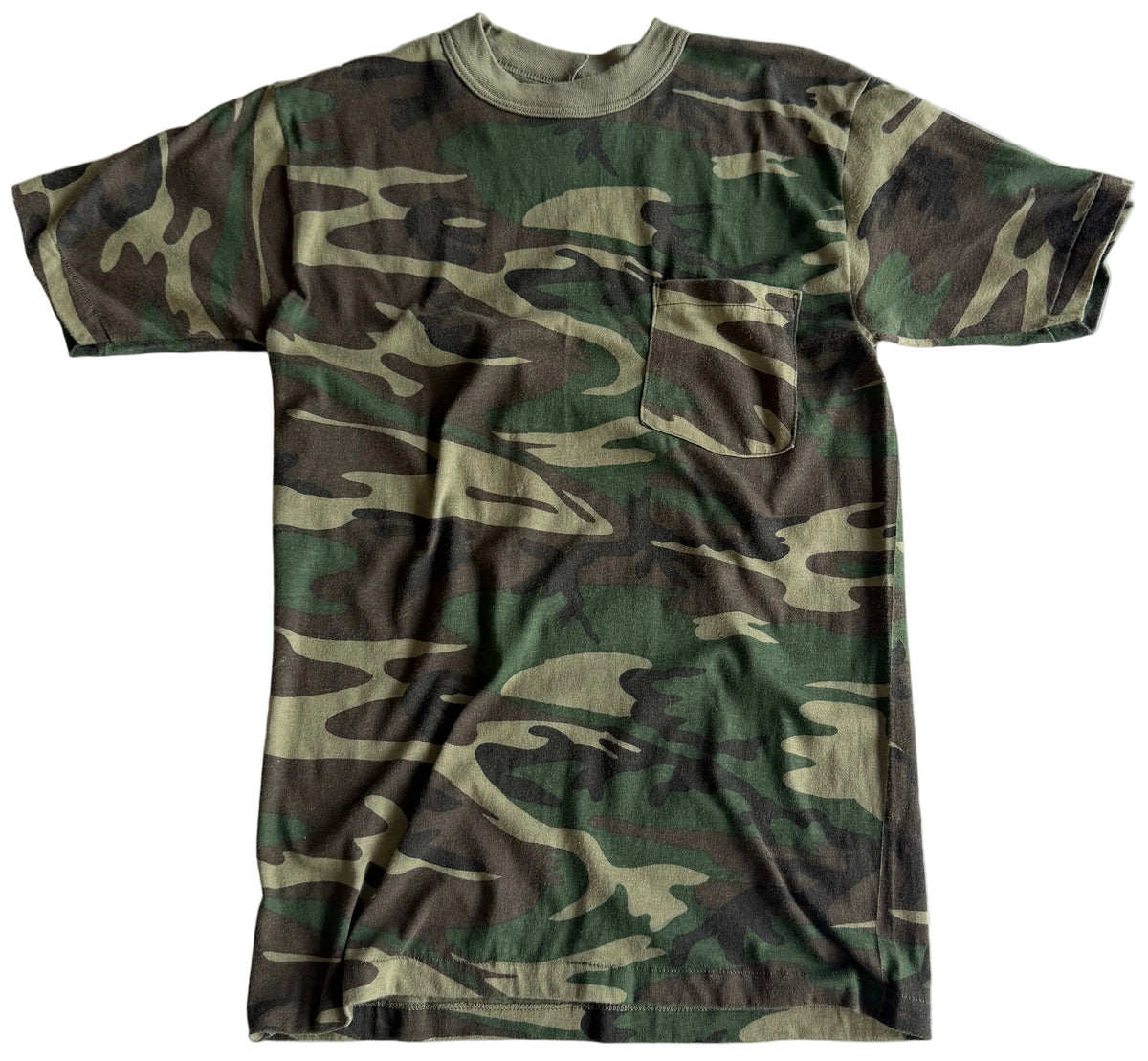 80s Woodland Camo Ringer Pocket T-Shirt