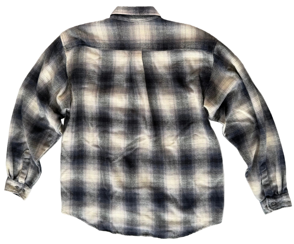 90s Prides Landing Plaid Flannel Button-Up Shirt