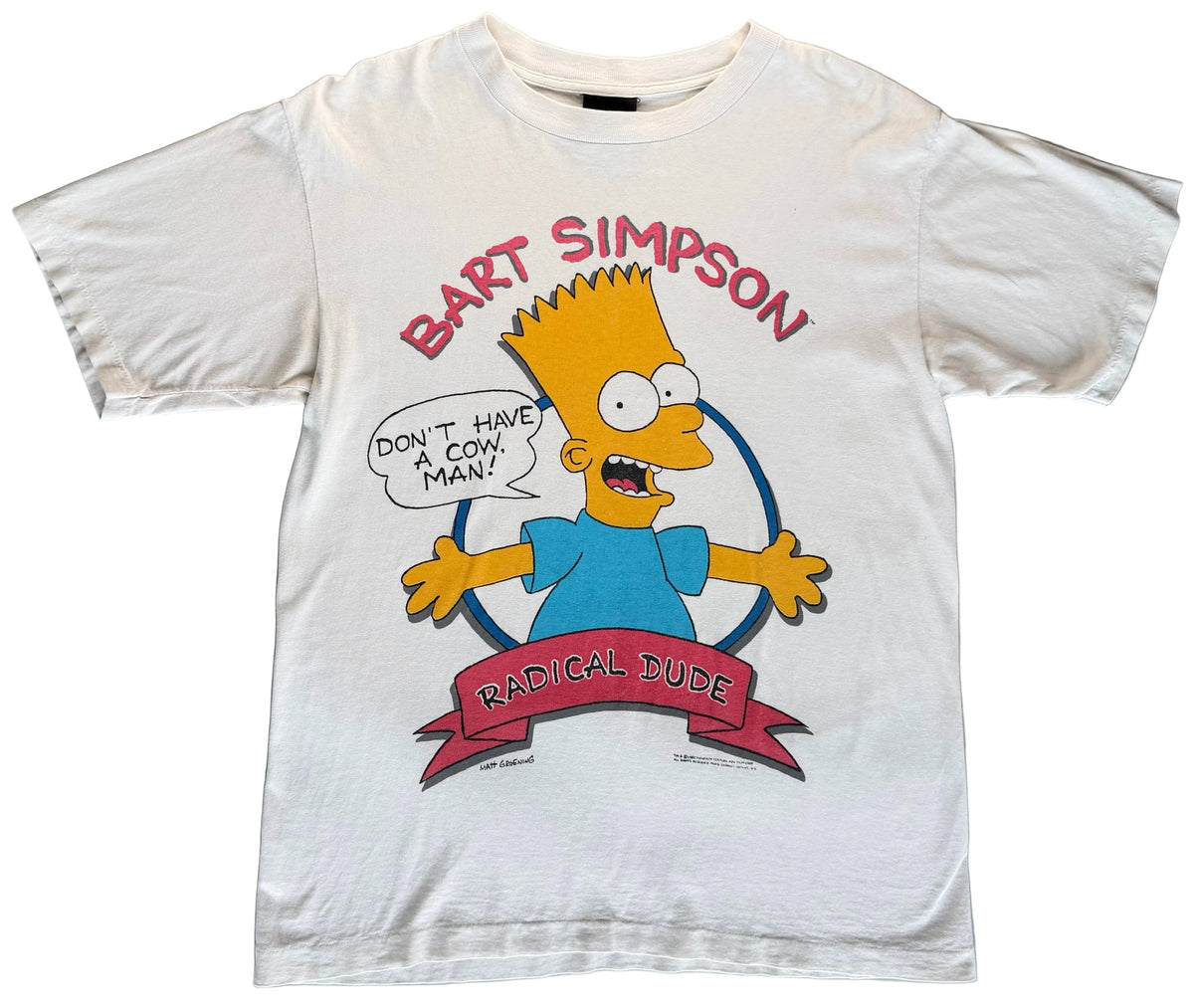 90s Bart Simpson Radical Dude Don’t Have a Cow Man T-Shirt