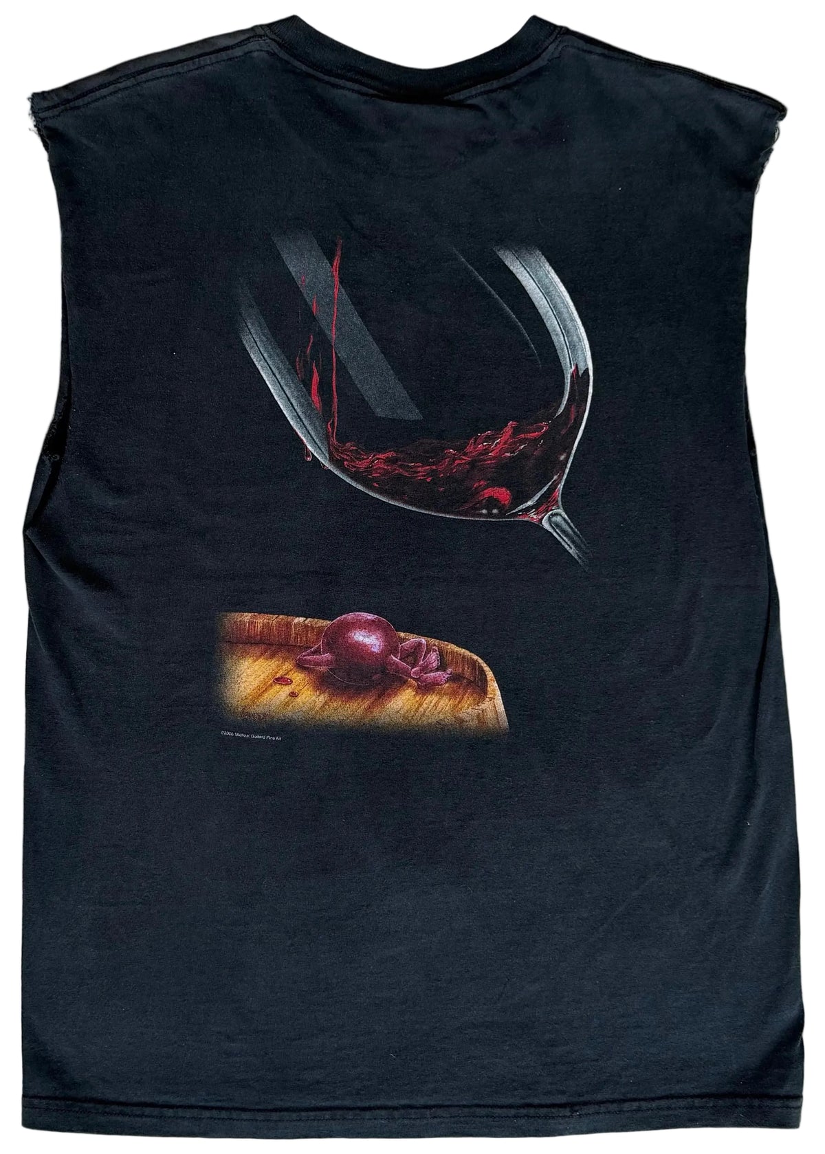 2005 Michael Godard Grape & Wine Glass Cutoff T-Shirt