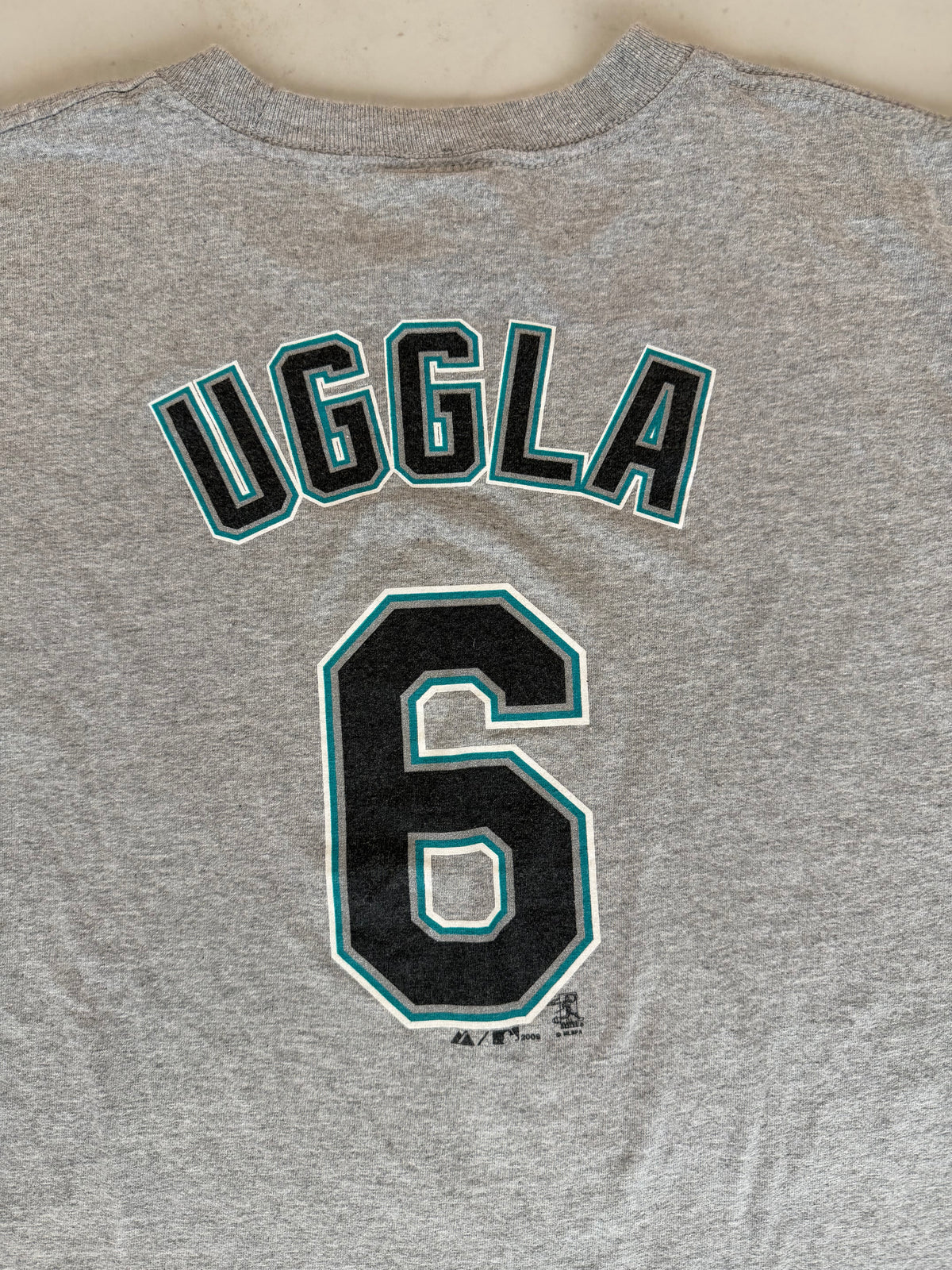 Vintage 'Uggla #6' Grey Marlins Shirt