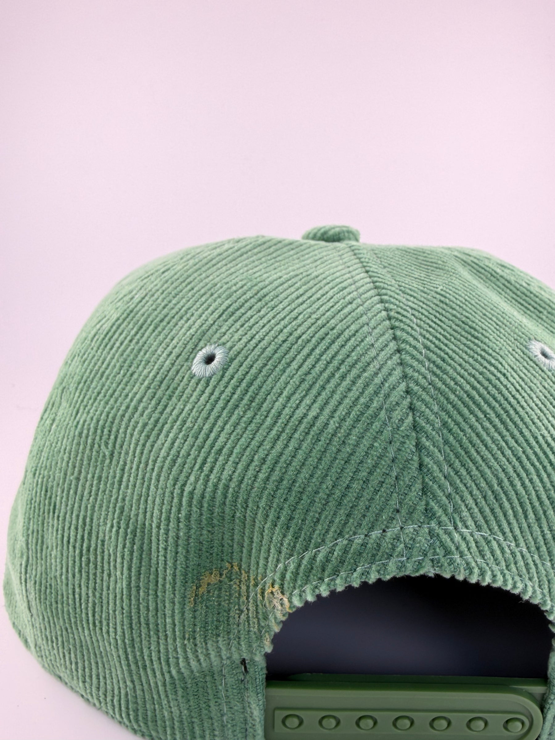 Green Corduroy Knicks Snapback Hat