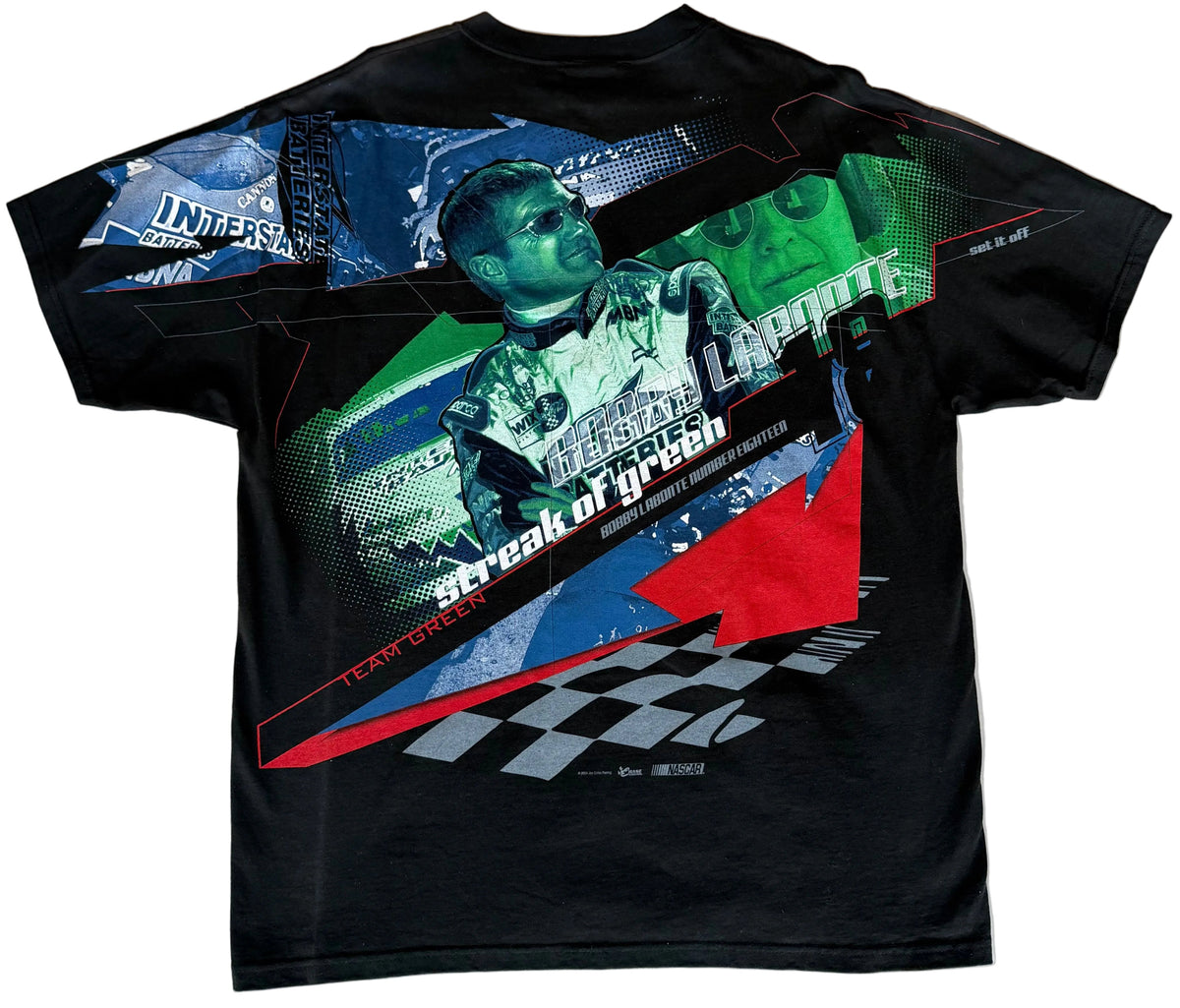 Bobby Labonte NASCAR All-Over Print Graphic T-Shirt