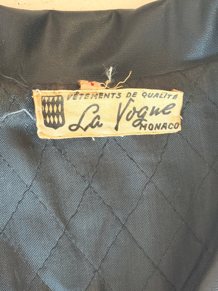 La Vogue Black Mid-Length Leather Jacket
