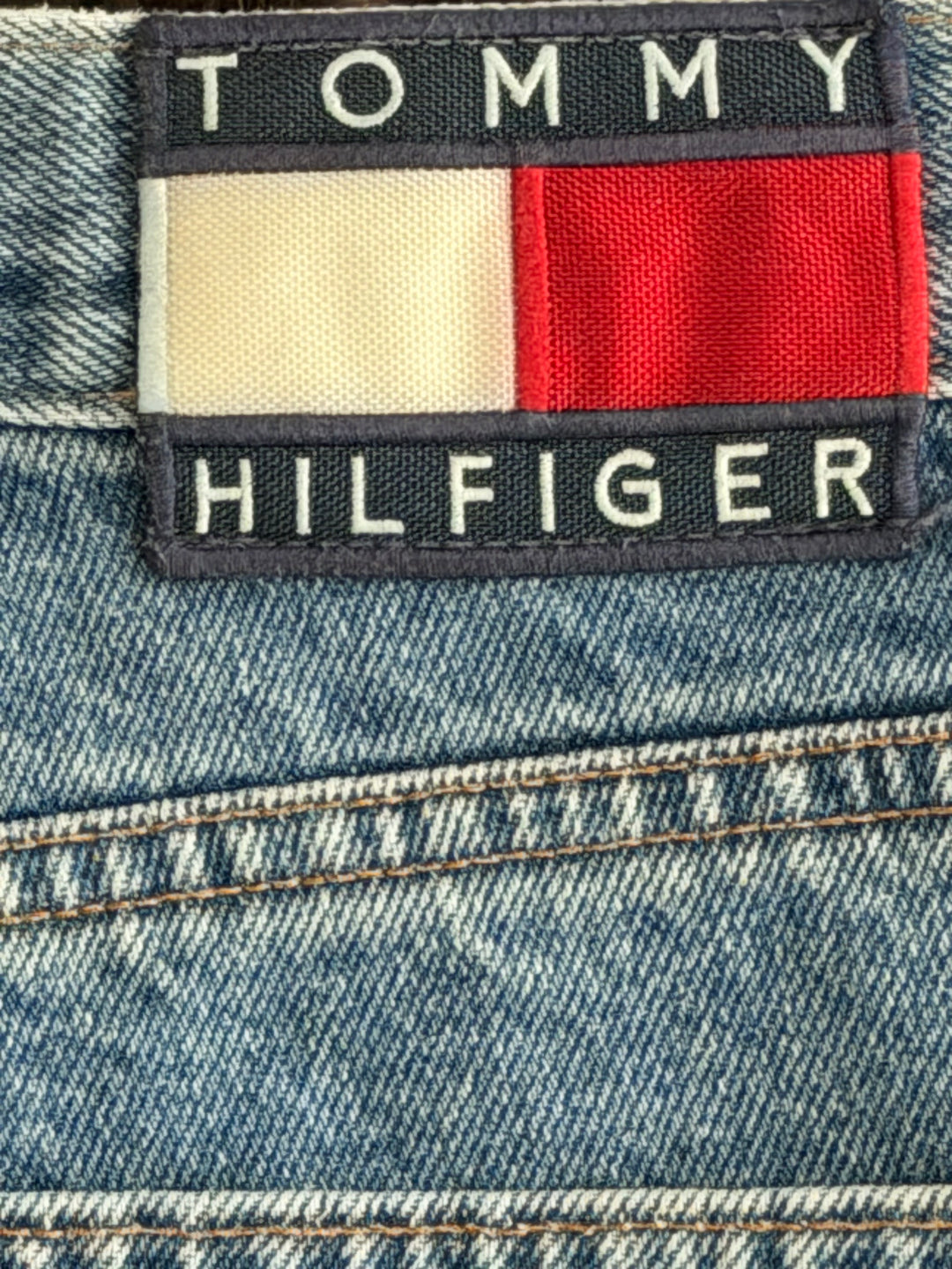 Vintage Tommy Hilfiger Big Logo Straight Leg Medium-Wash Jeans