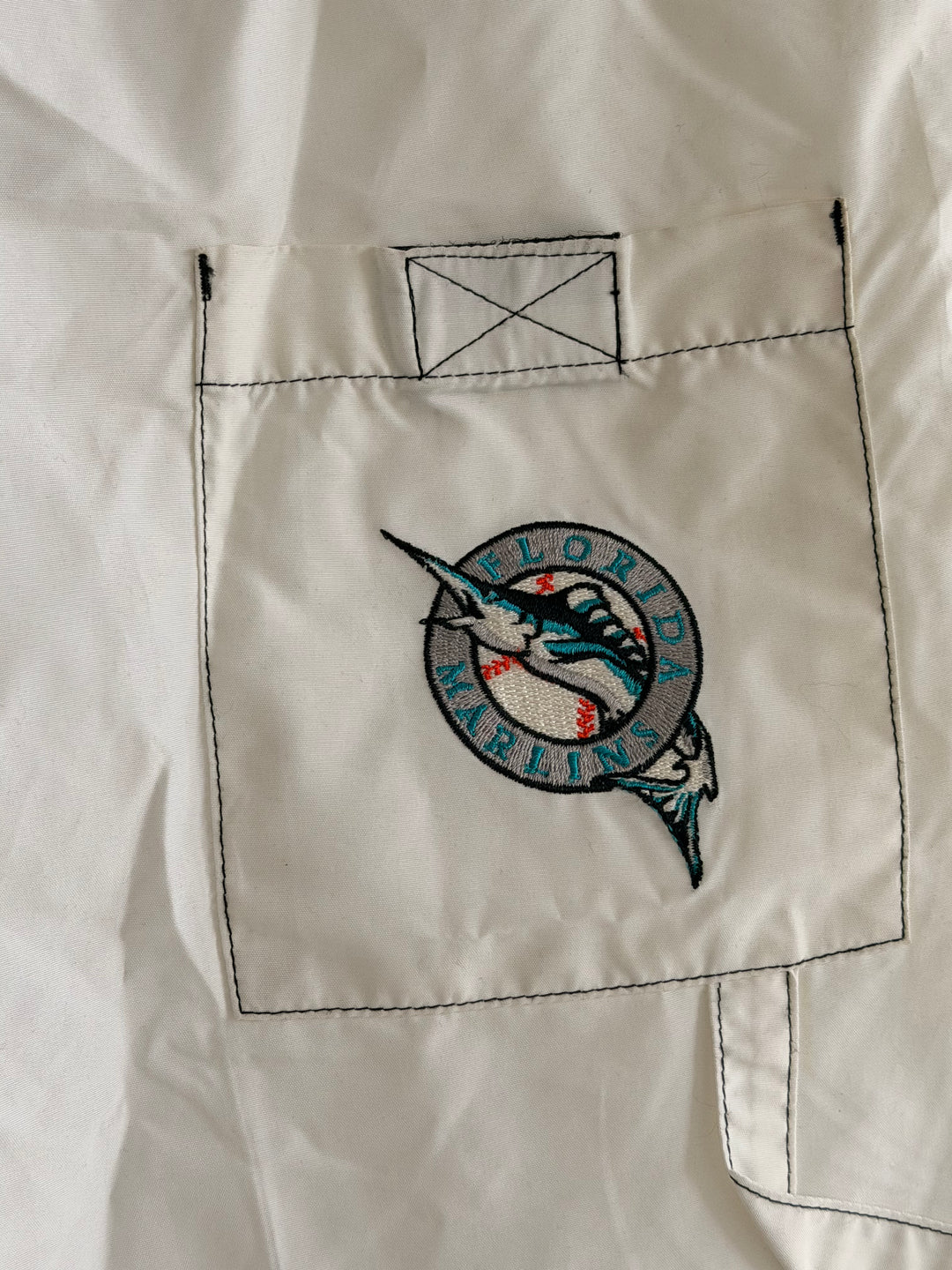 Vintage 90s Marlins White Athletic Utility Shorts