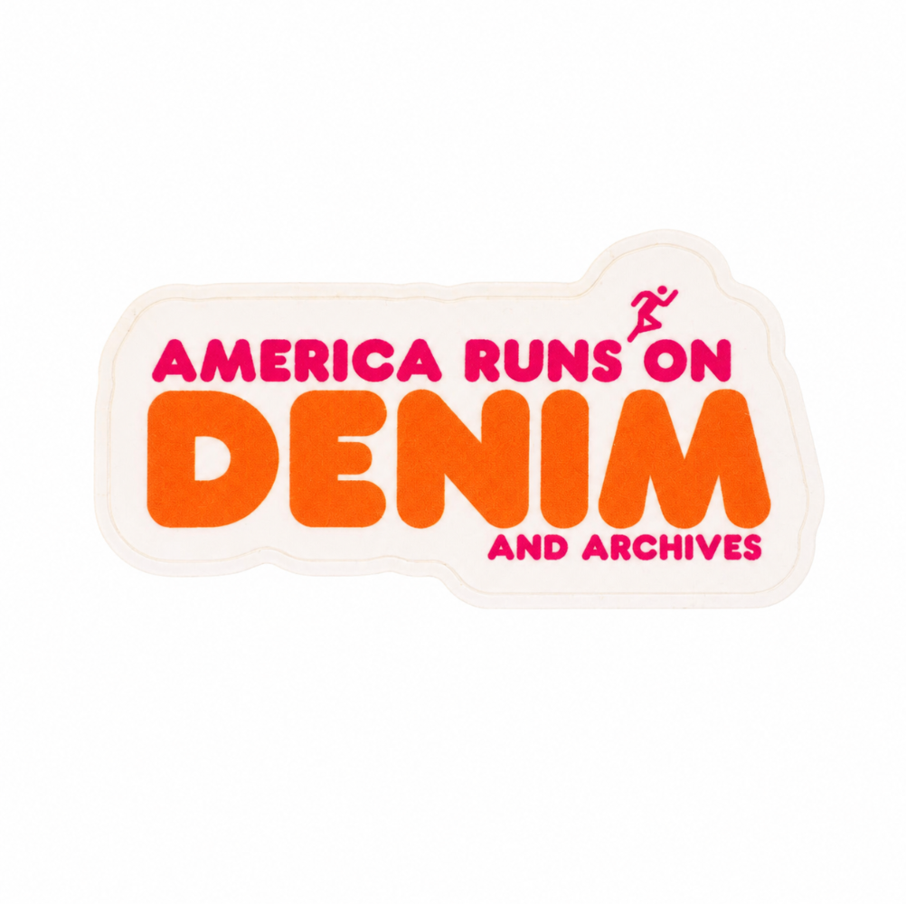 America Runs on Denim Sticker