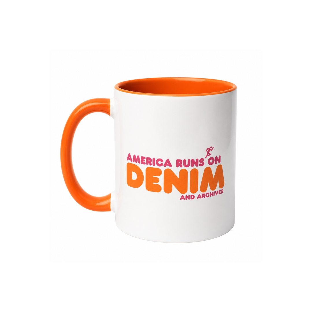 America Runs On Denim &amp; Archives Mug