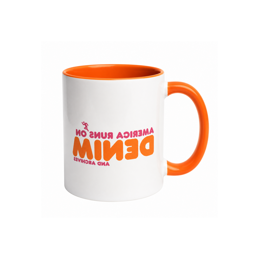 America Runs On Denim &amp; Archives Mug