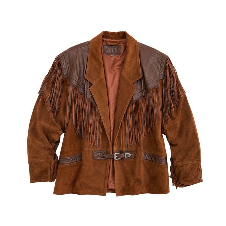 Vintage Whipp Brown Suede Fringe Western Jacket