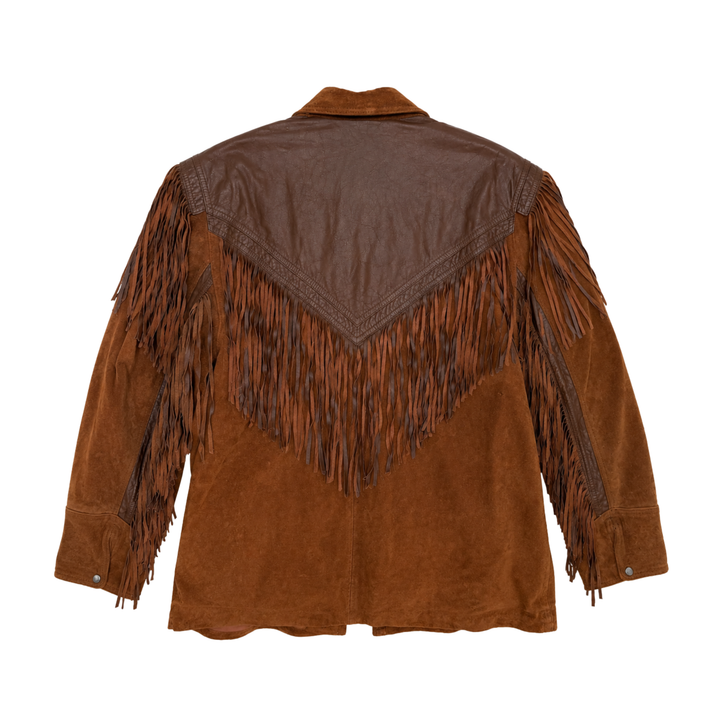 Vintage Whipp Brown Suede Fringe Western Jacket