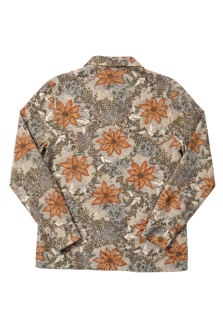 Vintage Miss Accent Floral Button-Up Blouse