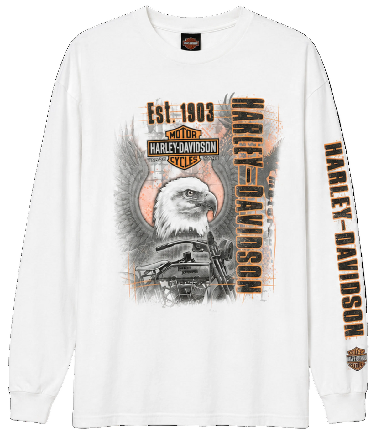 Harley Davidson Est. 1903 Biker Graphic Long Sleeve Tee