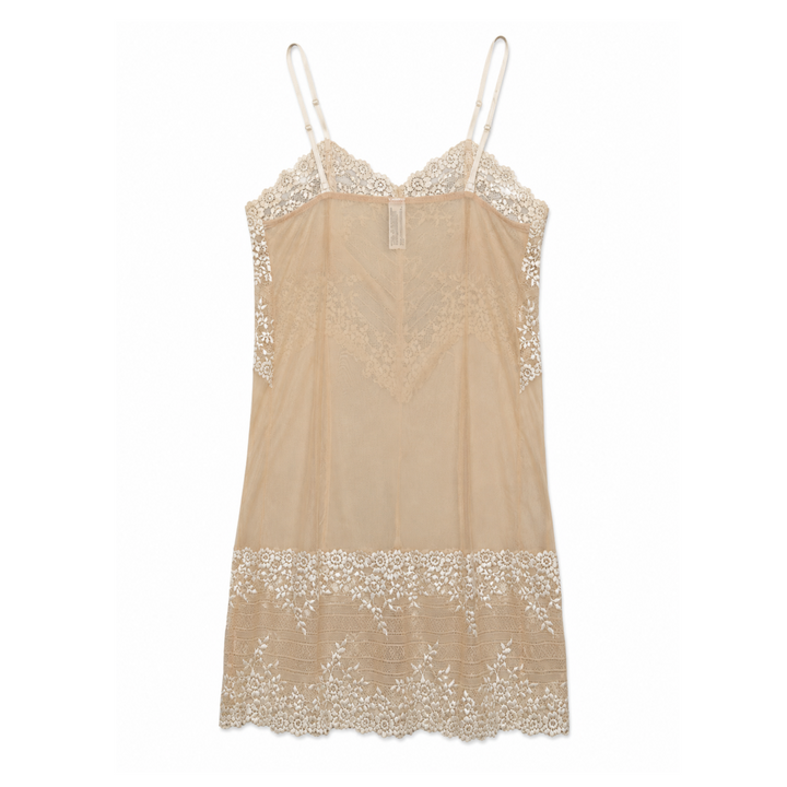 Wacoal Nude/White Lace Slip Dress