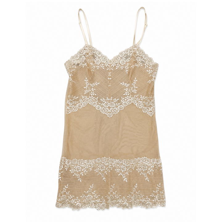 Wacoal Nude/White Lace Slip Dress