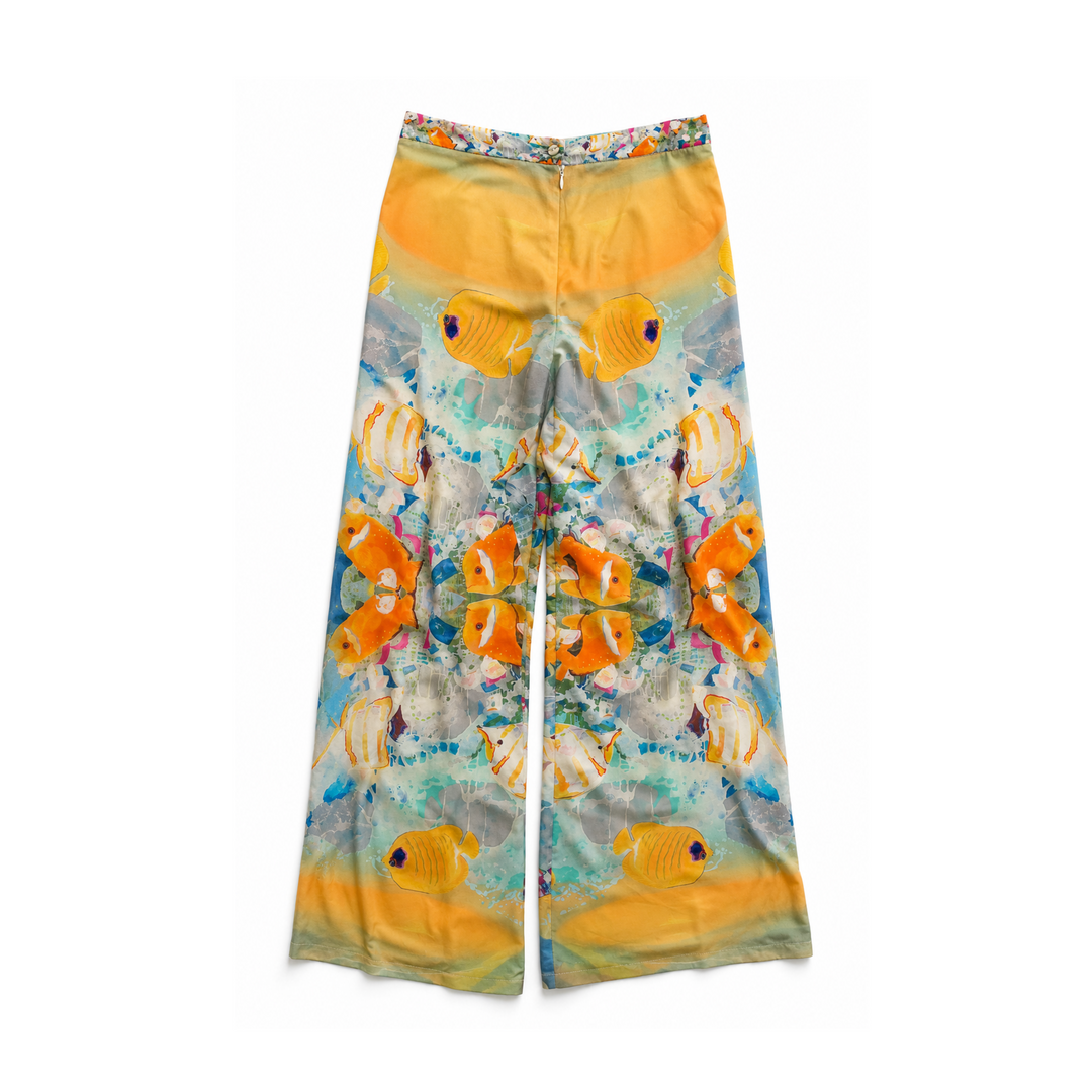 Rei Giraldo Tropical Reef Print Mesh Pants