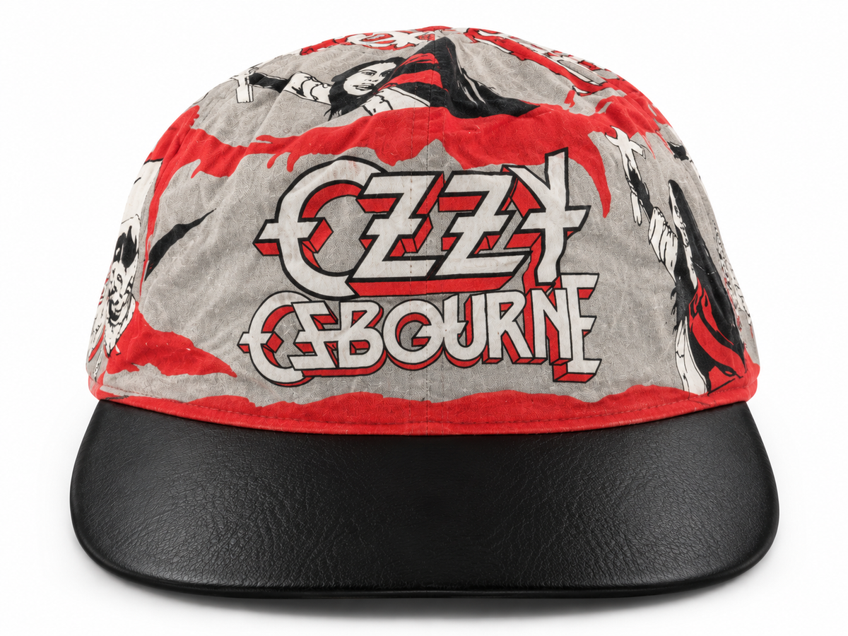 Vintage 'Ozzy Osbourne' Leather Brim Hat
