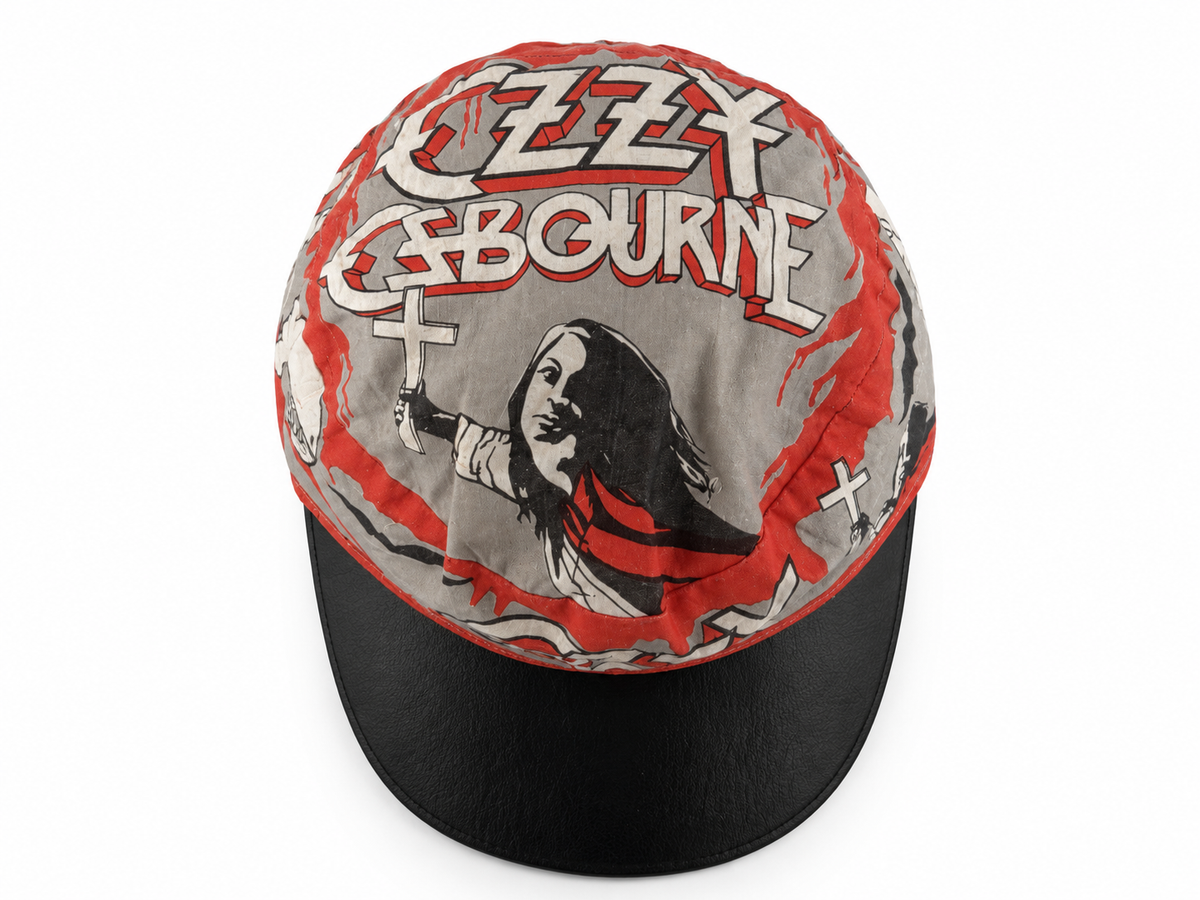 Vintage 'Ozzy Osbourne' Leather Brim Hat
