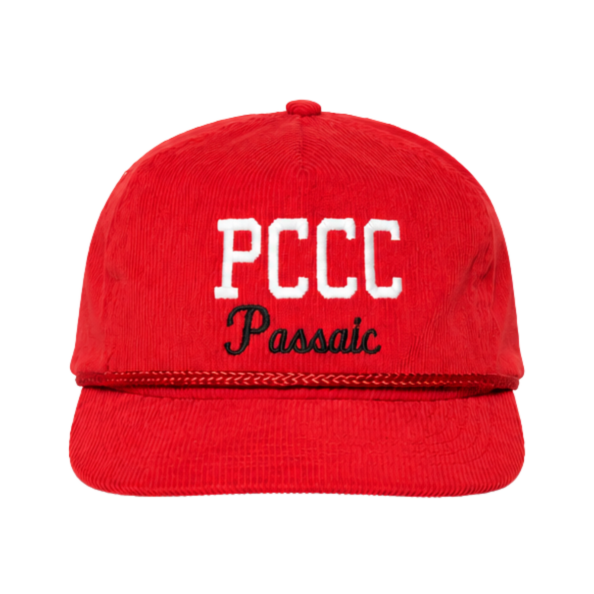 Red Corduroy 'PCCC Passaic' Flat Brim