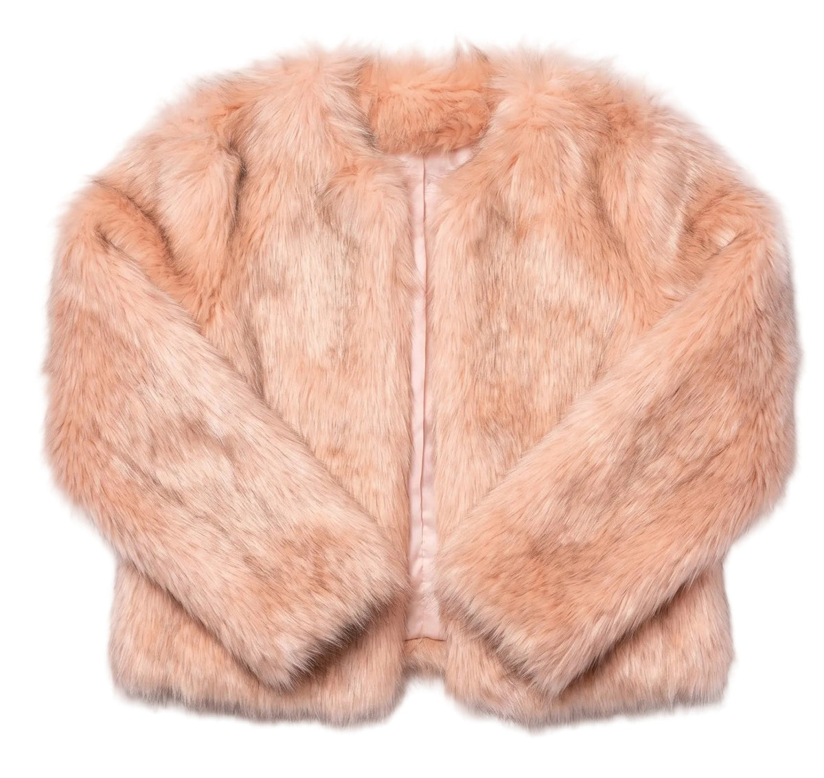 Pink 'Faux Fur' Cropped Jacket