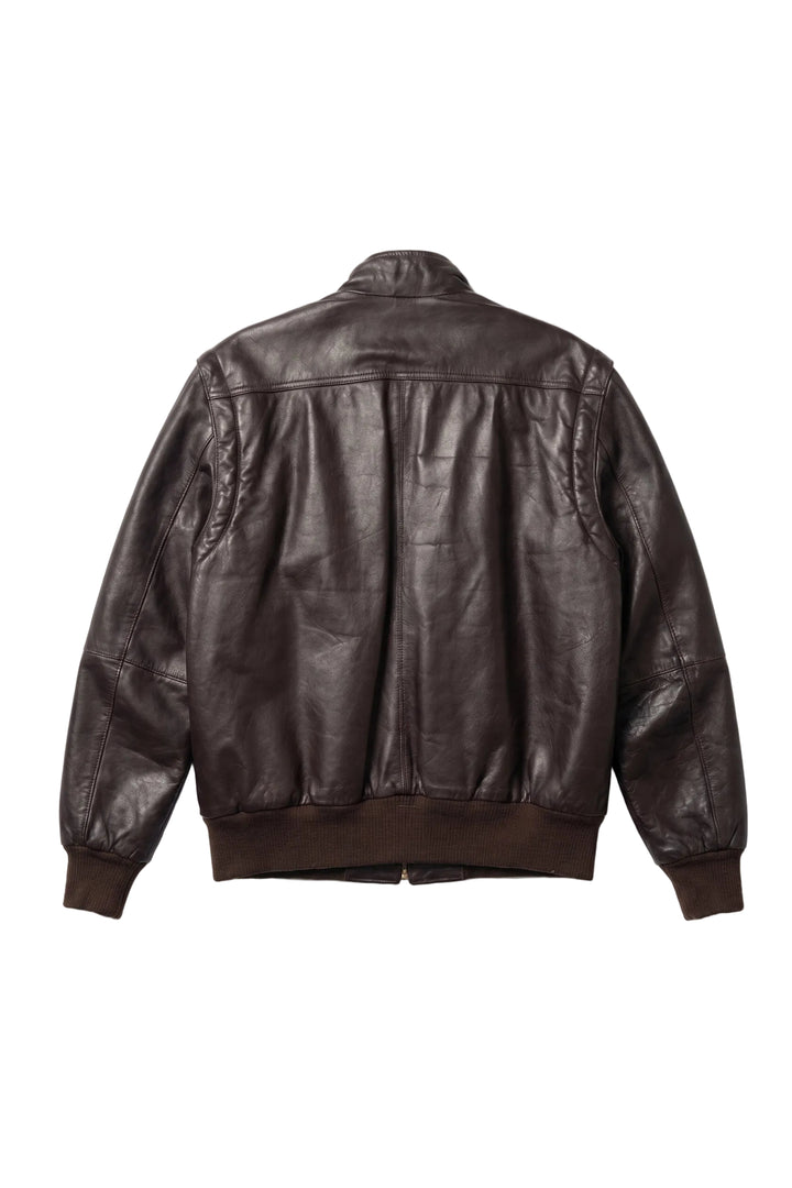 Members Only Brown Leather Jacket