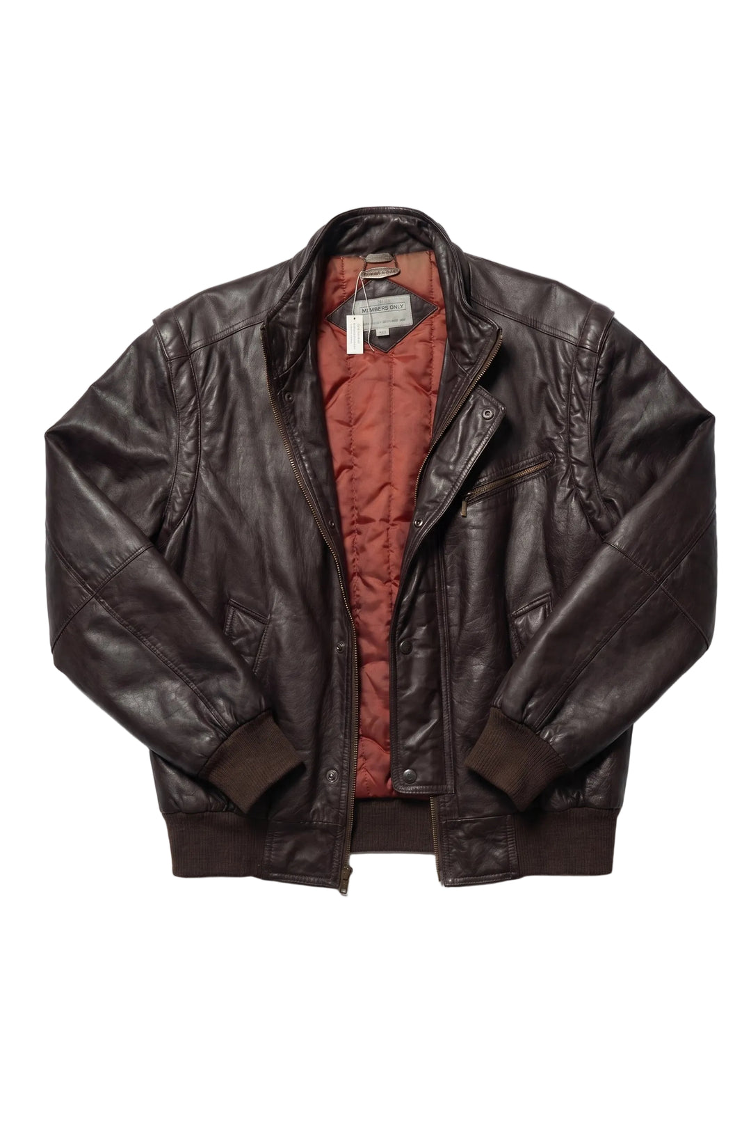Members Only Brown Leather Jacket