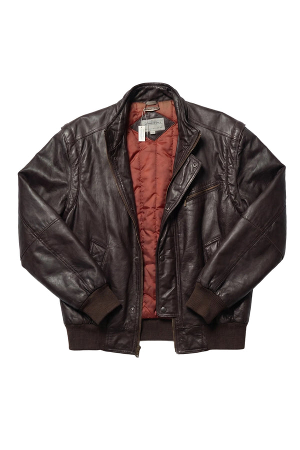 Members Only Brown Leather Jacket