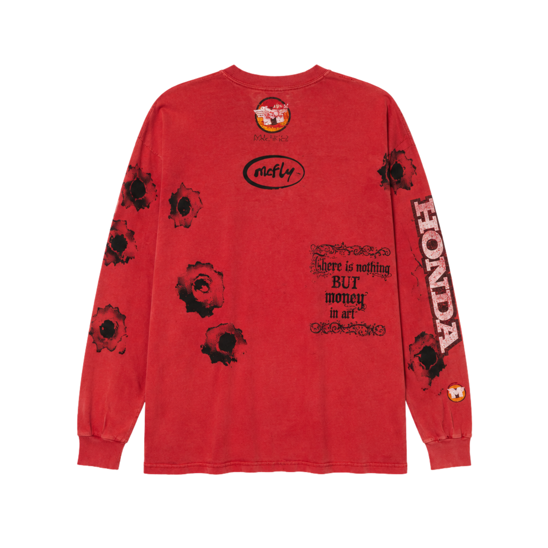 Red Honda Y2K Graphic Streetwear Tee