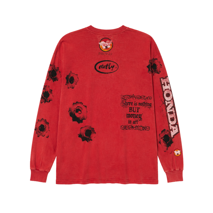 Red Honda Y2K Graphic Streetwear Tee