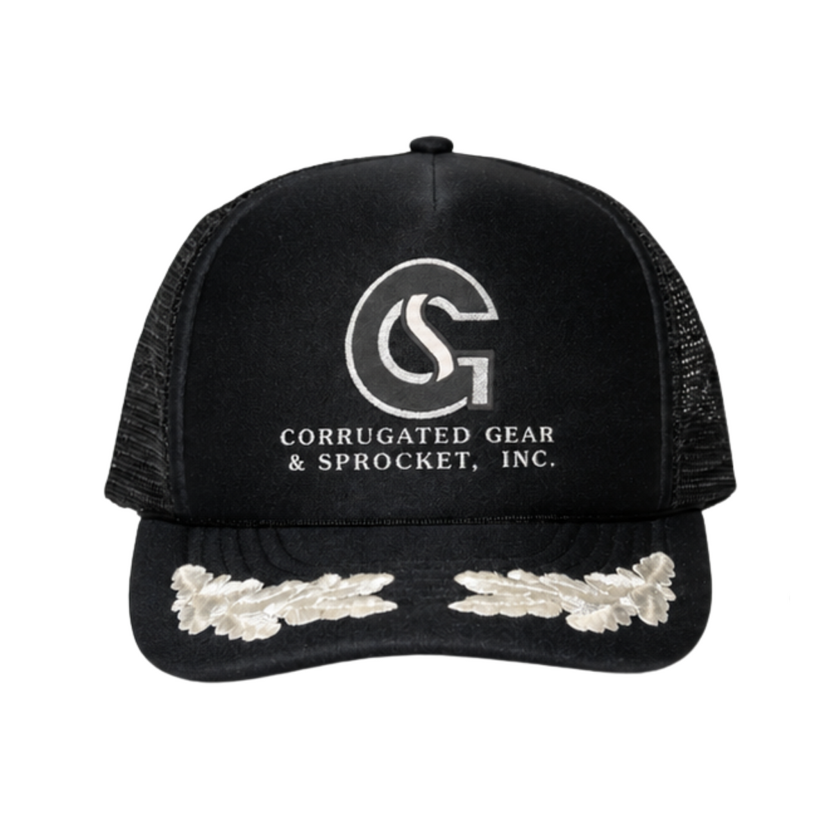 Black & White 'Corrugated Gear & Sprocket Inc.' Foam Trucker