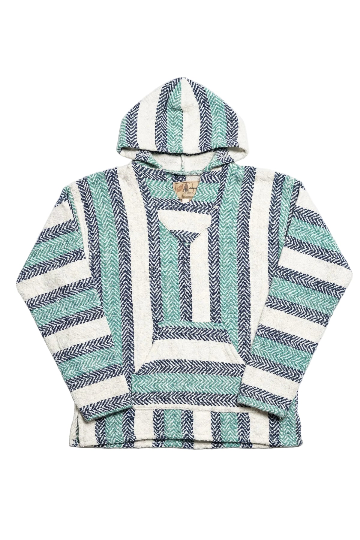 Vintage Baja Joe Mexican Striped Pull Over