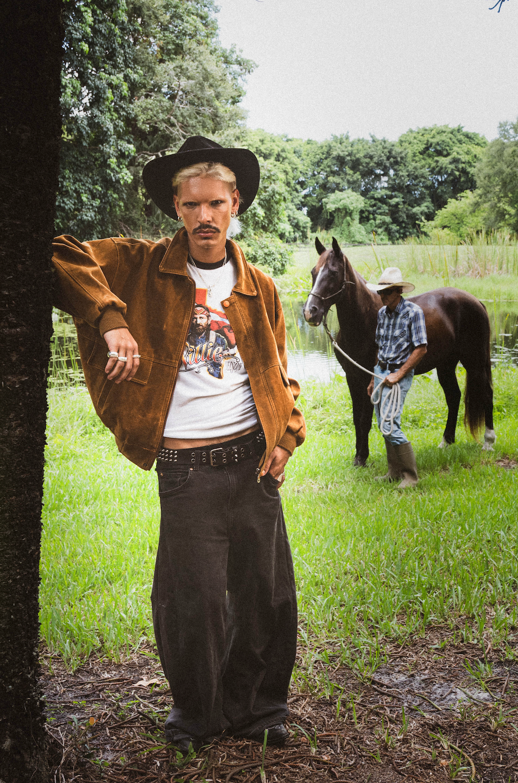 Willie Nelson Black and White Vintage Tee