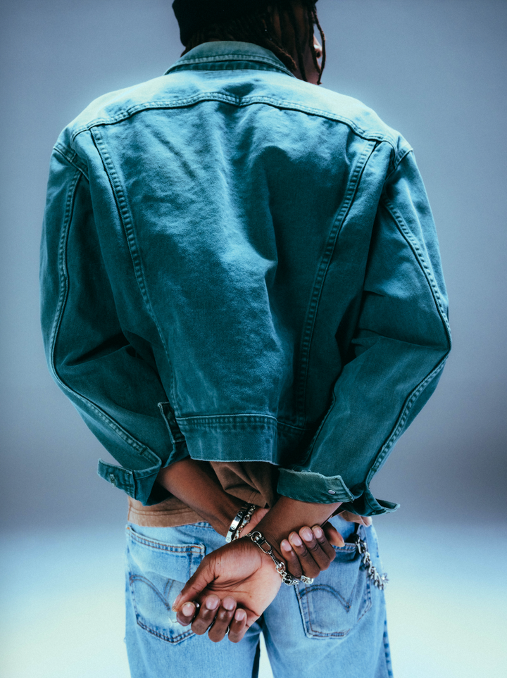 Vintage Authentic Lee Green Wash Denim Jacket
