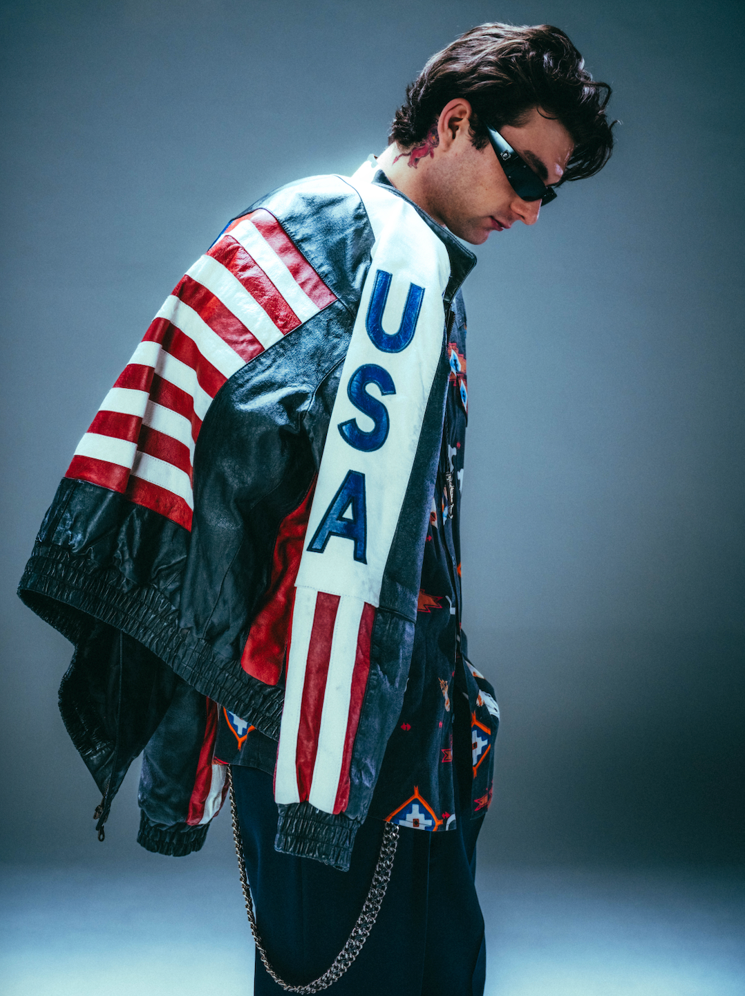 Urban Tan USA Black Collar Leather Jacket