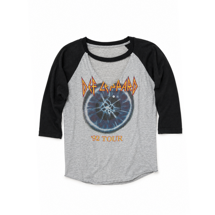 Def Leopard 1992 Adrenalize Rocker Choker Cut-Out Raglan T-Shirt