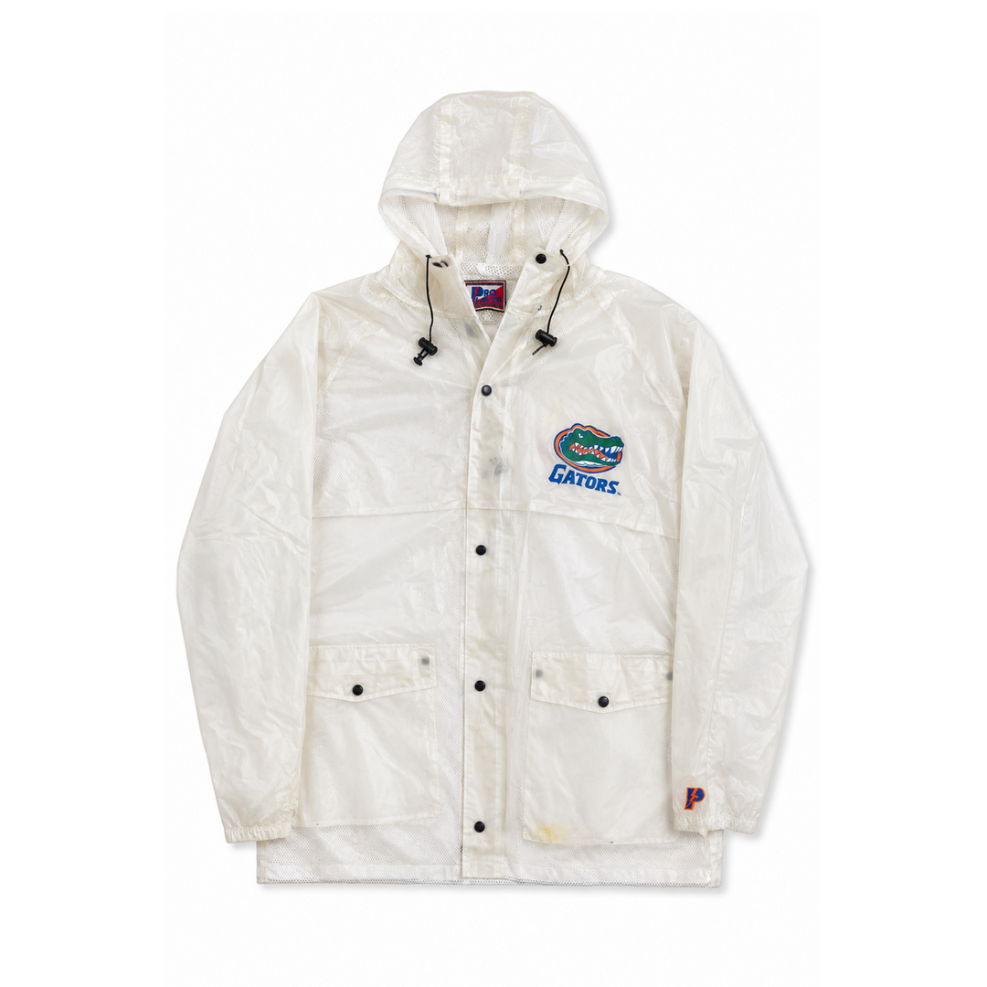 Vintage White Pro Player Gators PVC Rain Jacket