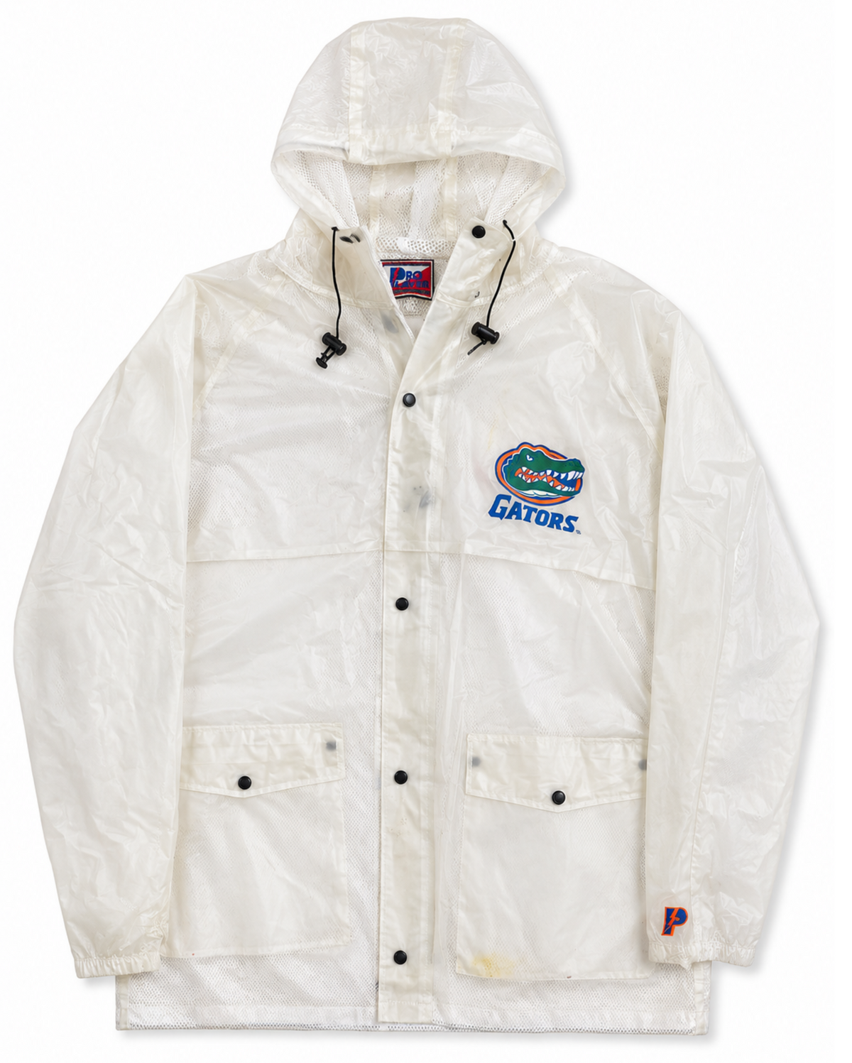 Vintage White Pro Player Gators PVC Rain Jacket