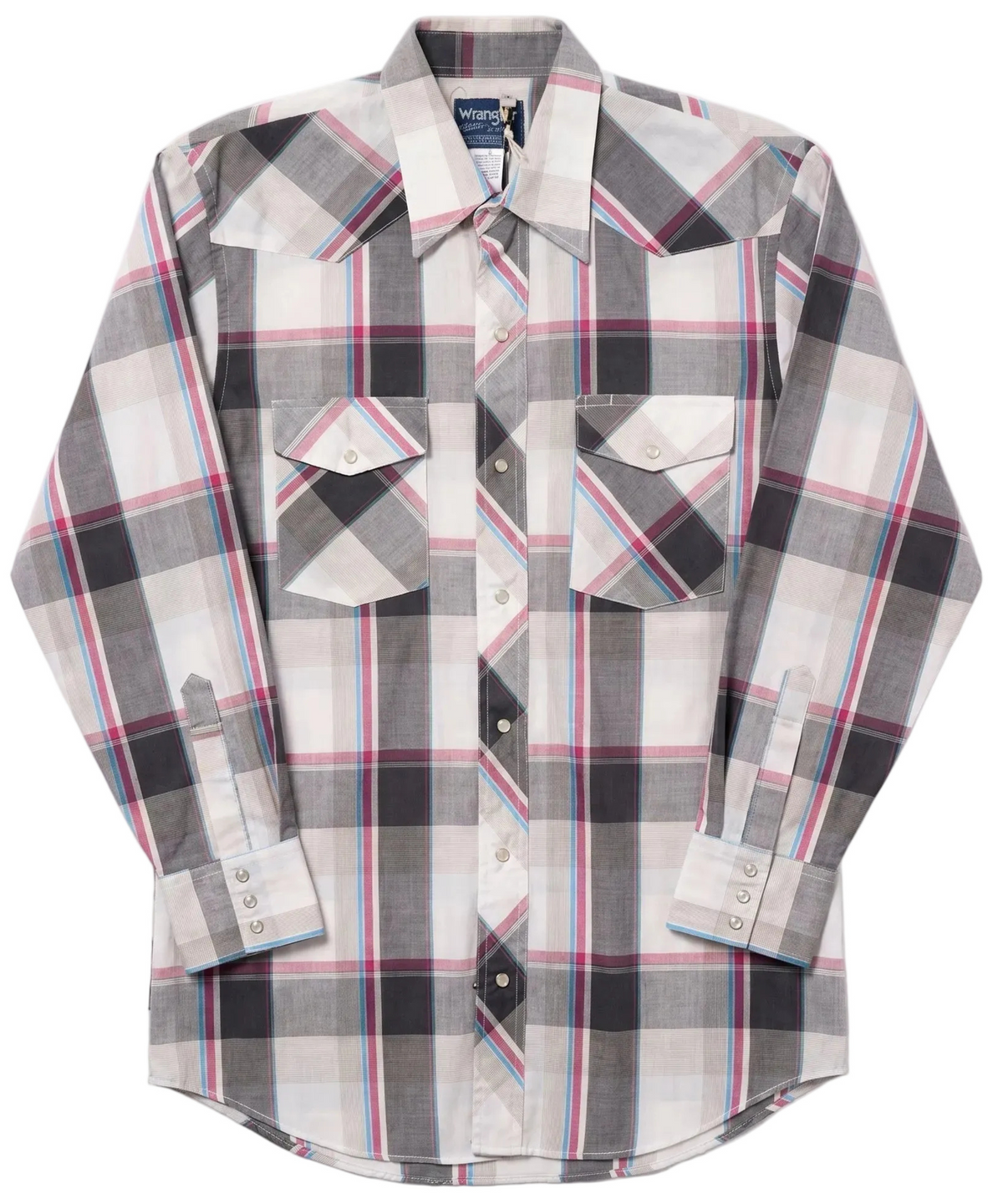 Vintage Wrangler Pastel Plaid Pearl Snap Western Shirt