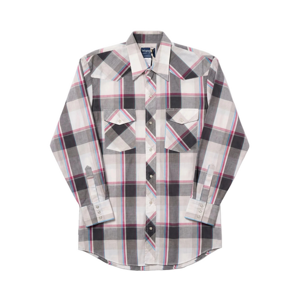Vintage Wrangler Pastel Plaid Pearl Snap Western Shirt